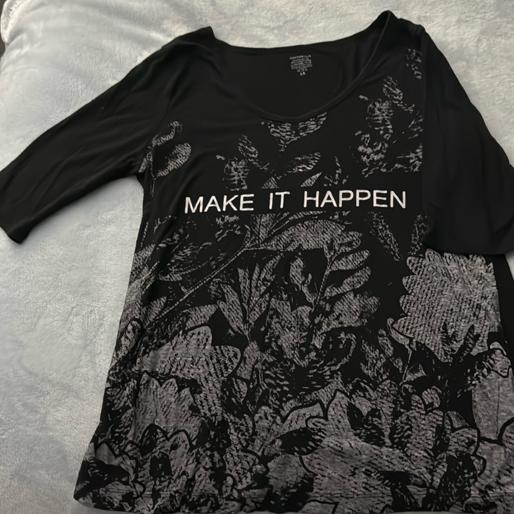 Black Sporty Shirt Make it Happen!